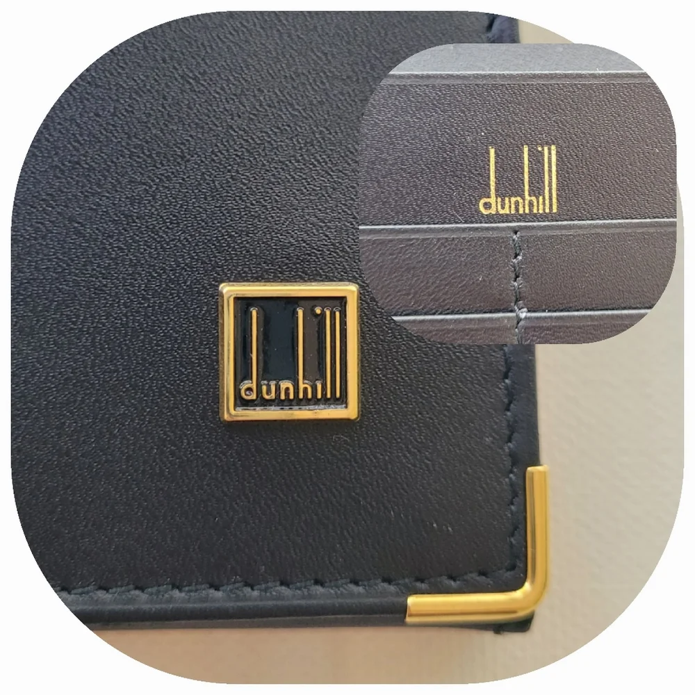 Dunhill Black Long Bifold Wallet